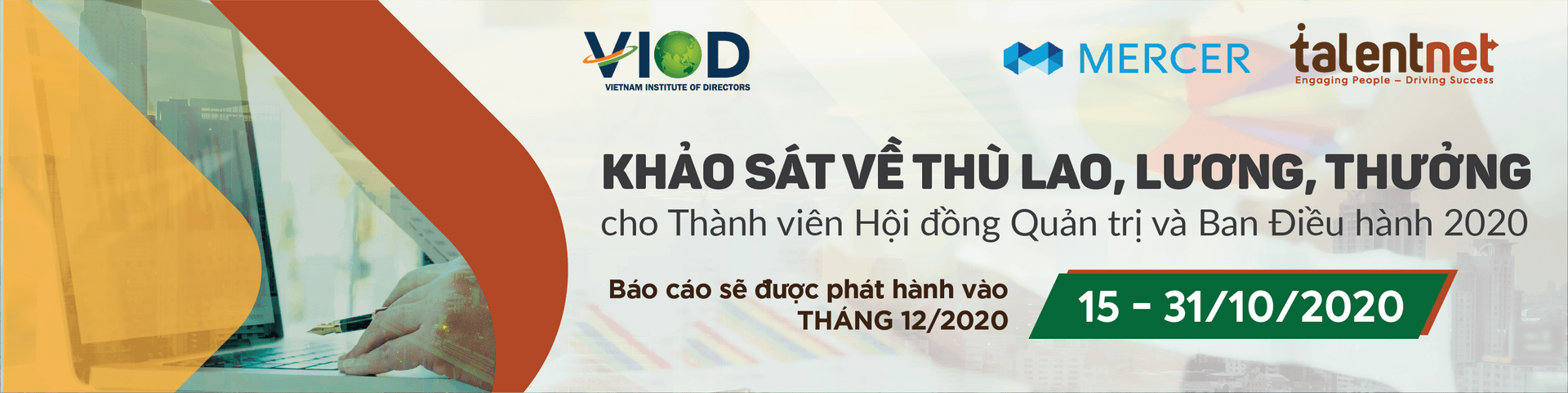 Khảo sát về thù lao, lương, thưởng cho Thành viên Hội Đồng Quản Trị và Ban Điều Hành 2020