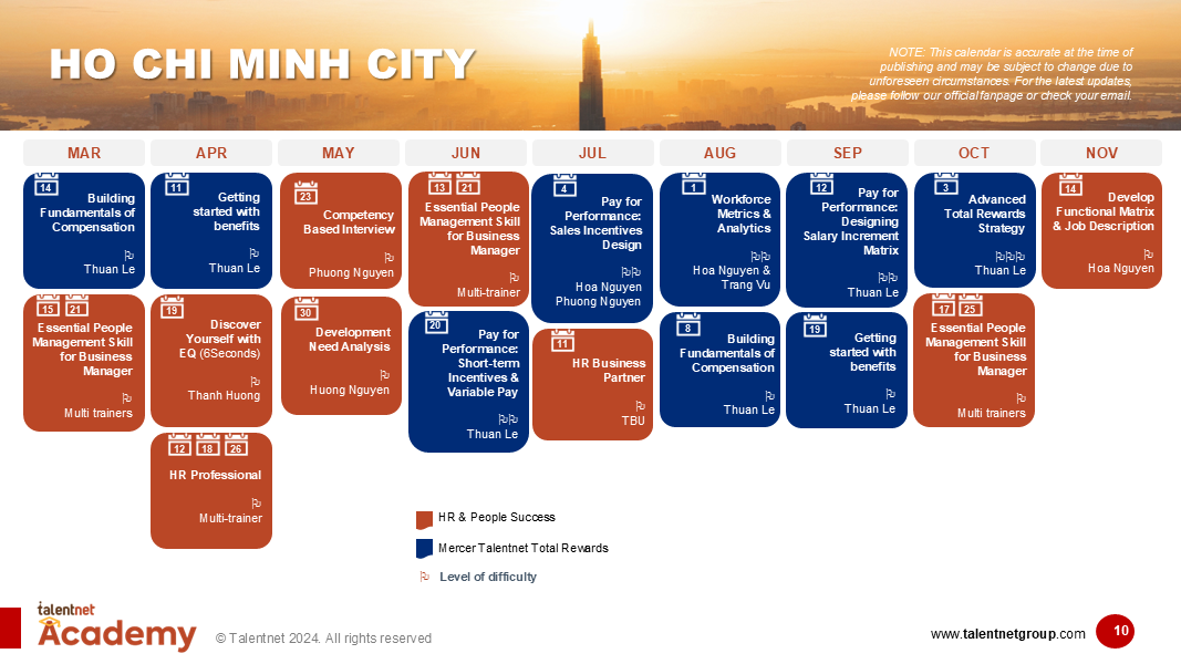 HCM Calendar