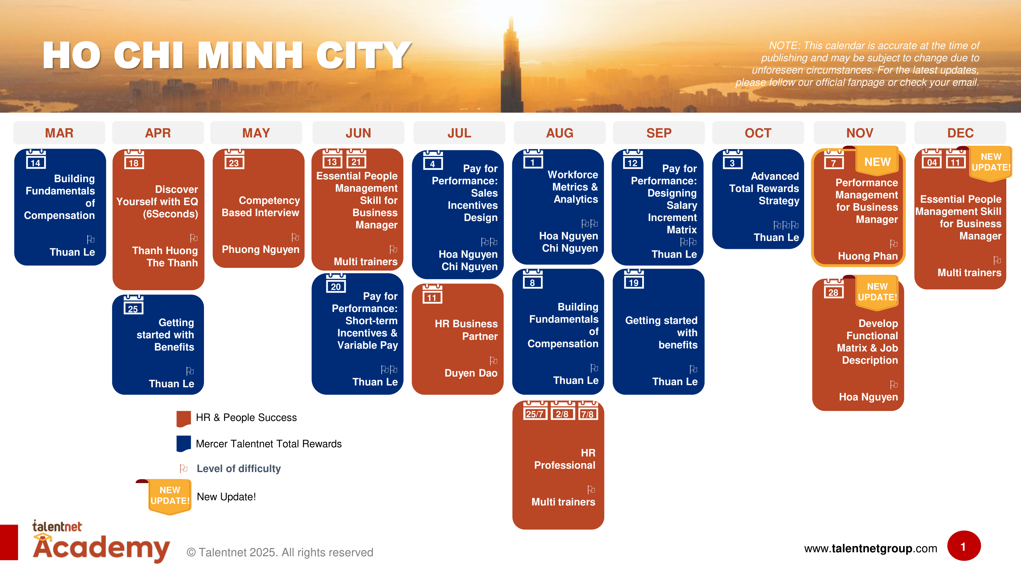 2025 Talentnet Academy Training Calendar_EN-HCMC